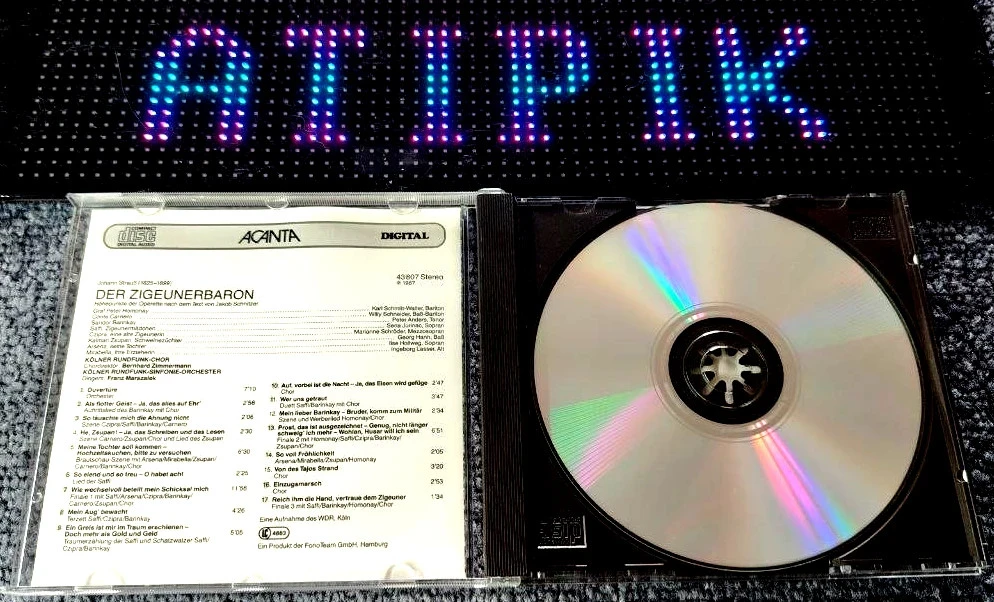 🎼 Der Zigeunerbaron  - Strauss - CD Acanta Import Alemania Raro – photo 4